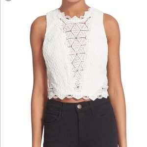 Rebecca Taylor Dia Lace Crop top